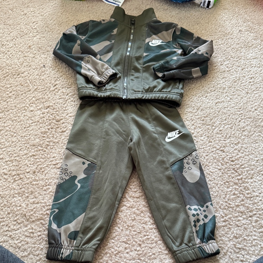 Nike Kids' Green Camo Tracksuit.  Very good condition
